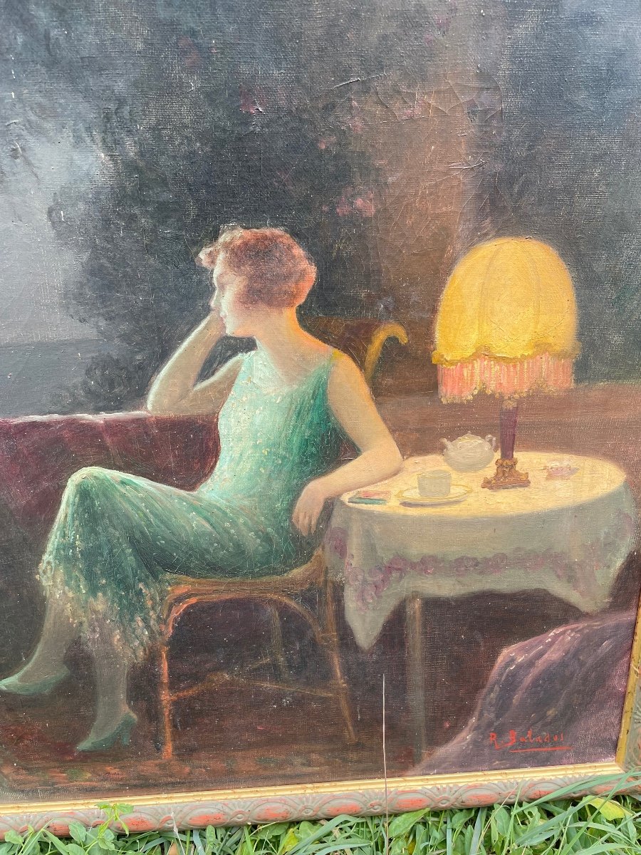 Woman On Terrace In Moonlight -photo-5