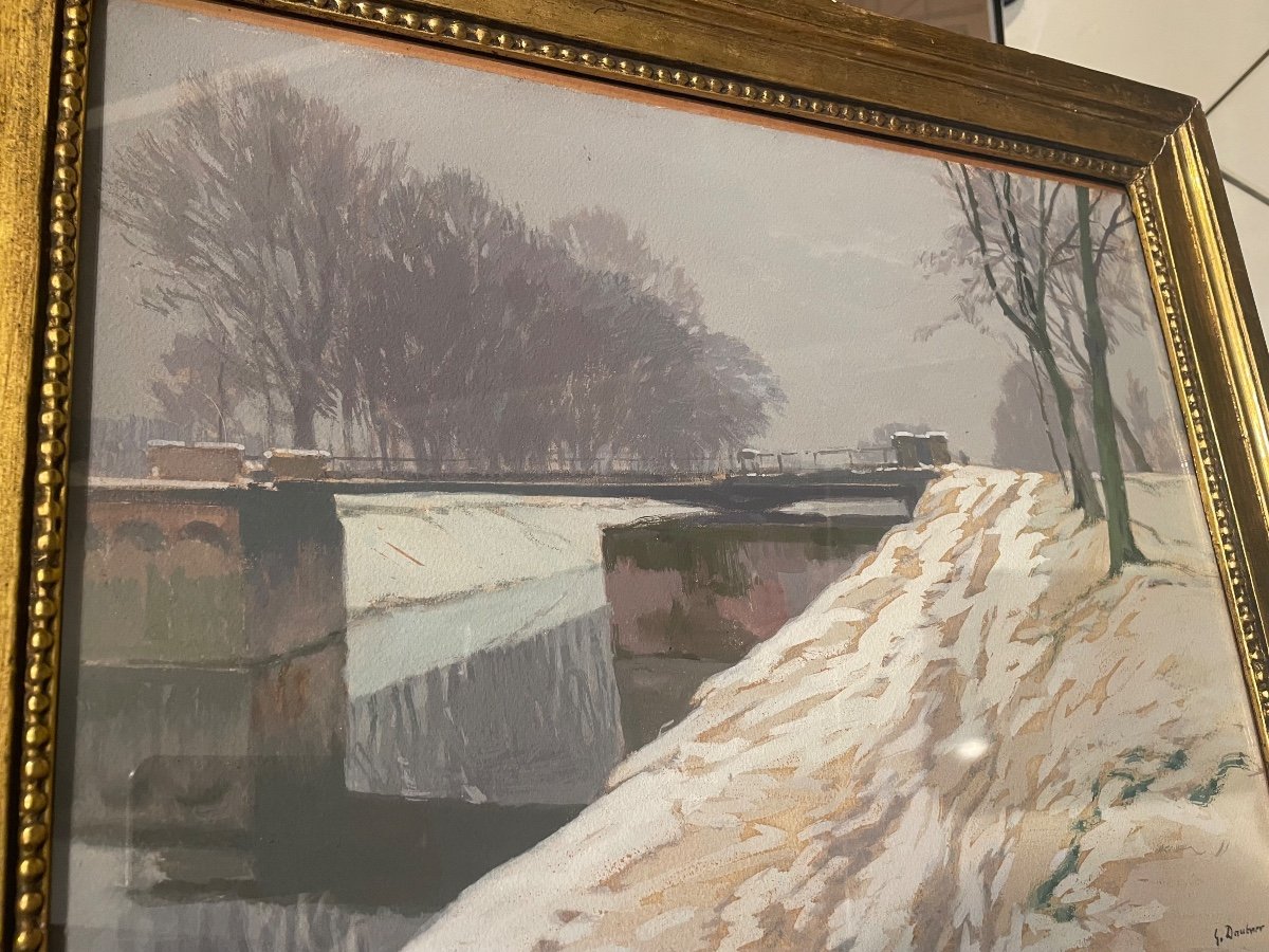 The Lock Under The Snow By Georges Daubner -photo-4