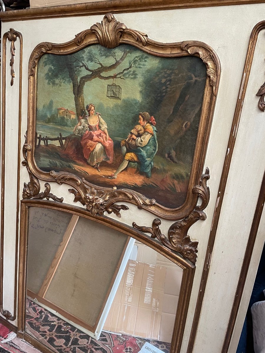 Romantic Lacquered Wood Trumeau -photo-8