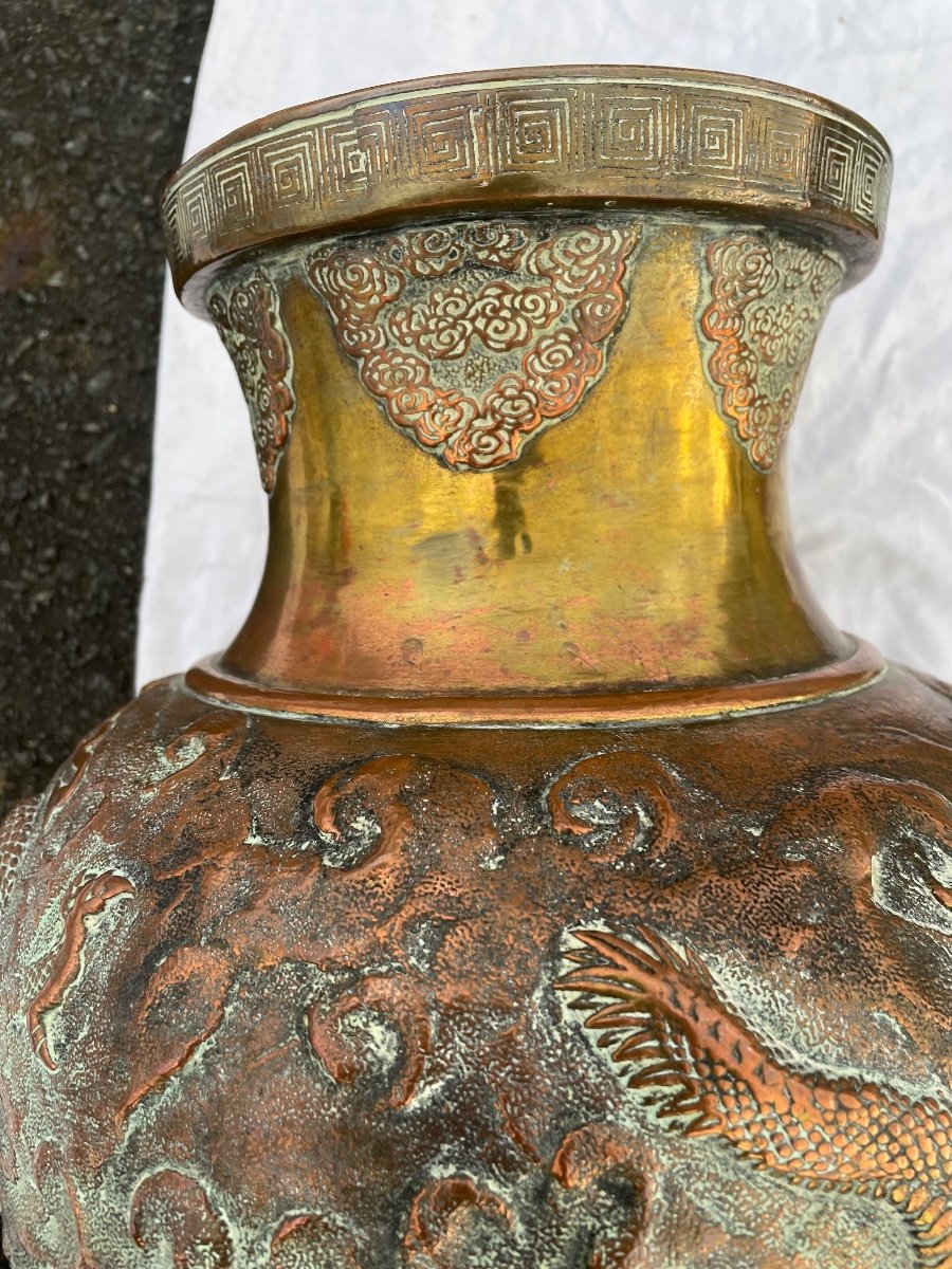 Vase Chinois Métal -photo-4