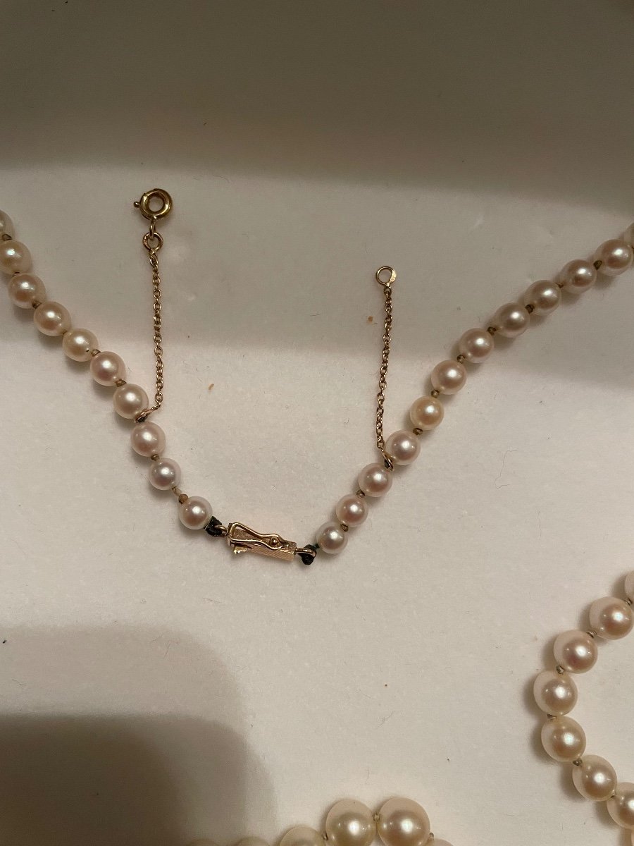 Collier Perles De Culture Et Or -photo-3