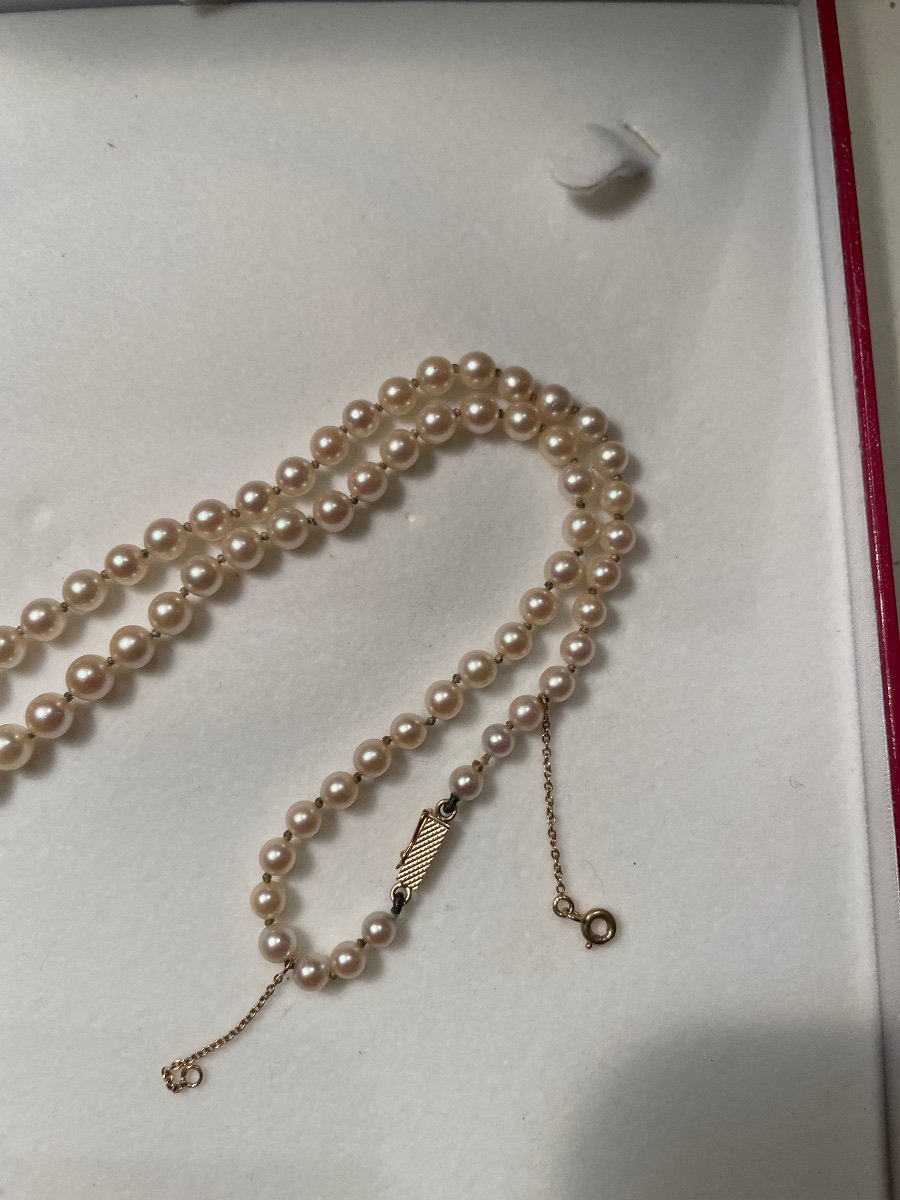 Collier Perles De Culture Et Or -photo-6