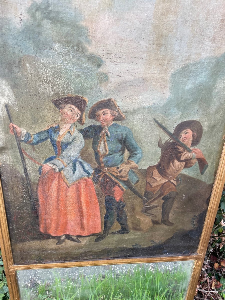 Trumeau XVIII Eme Hunting Scene 