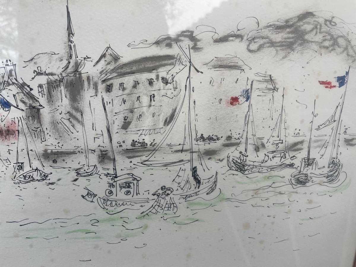 Lithographie épreuve D’artiste D’andré Hambourg 