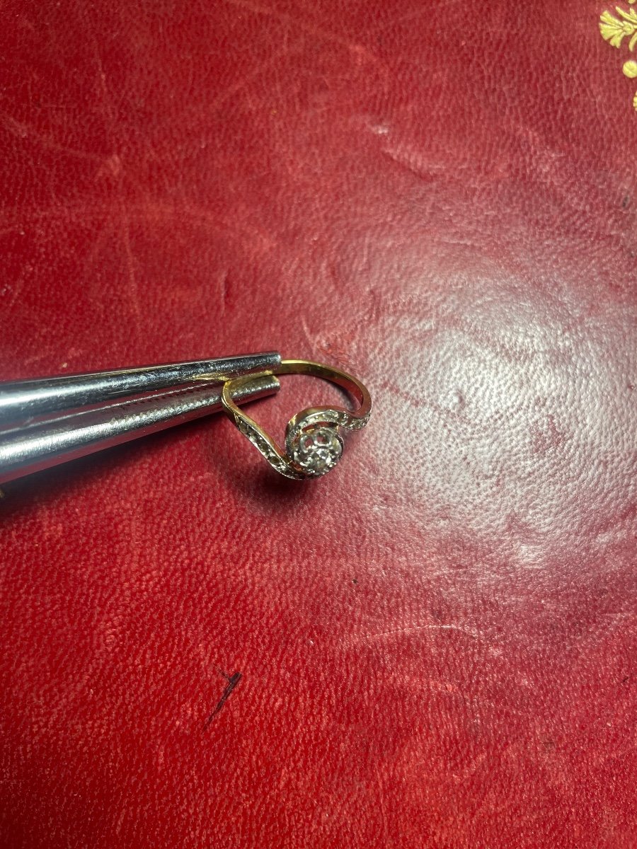 Gold And Rose Diamond Ring -photo-3