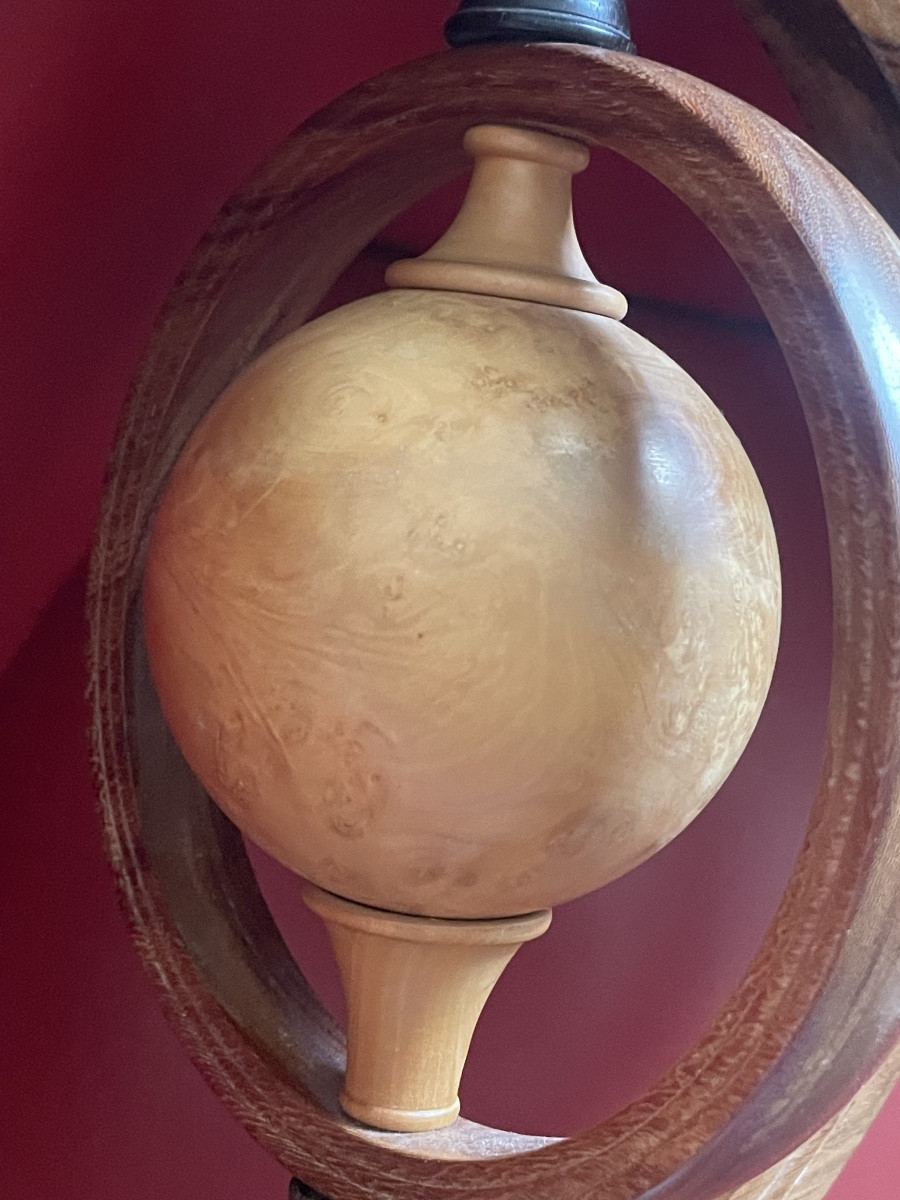 Lampe Bois Palissandre Et Os -photo-4