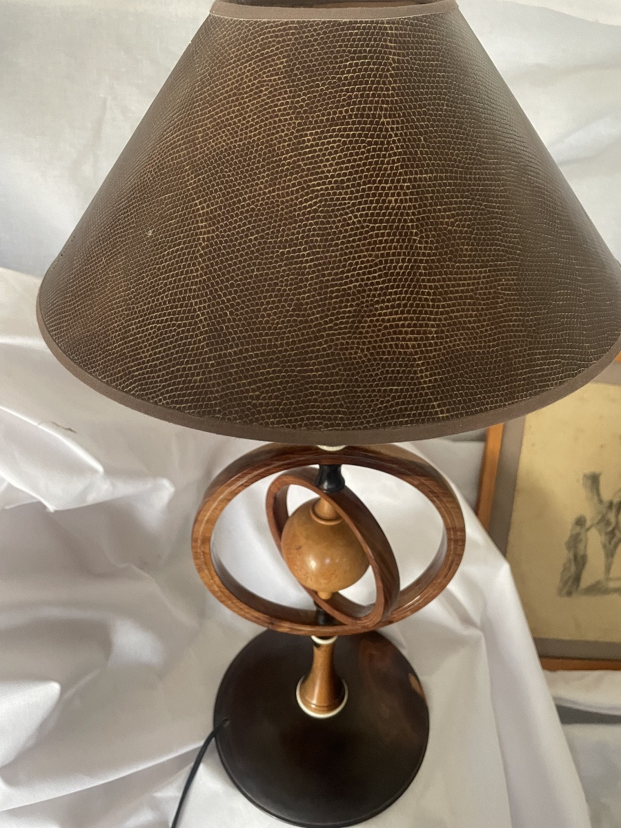 Lampe Bois Palissandre Et Os -photo-1