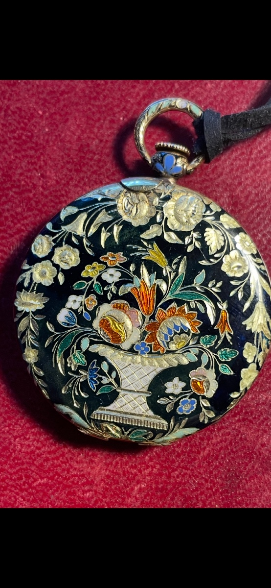 Gousset Or Et Email Leroy Et Fils Paris 