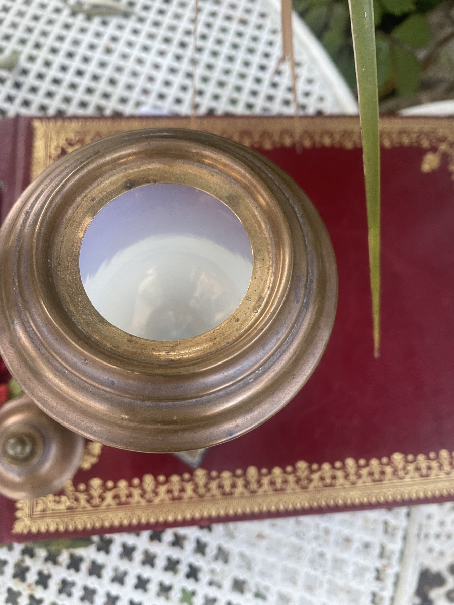 Medici Opaline And Brass Vase -photo-3