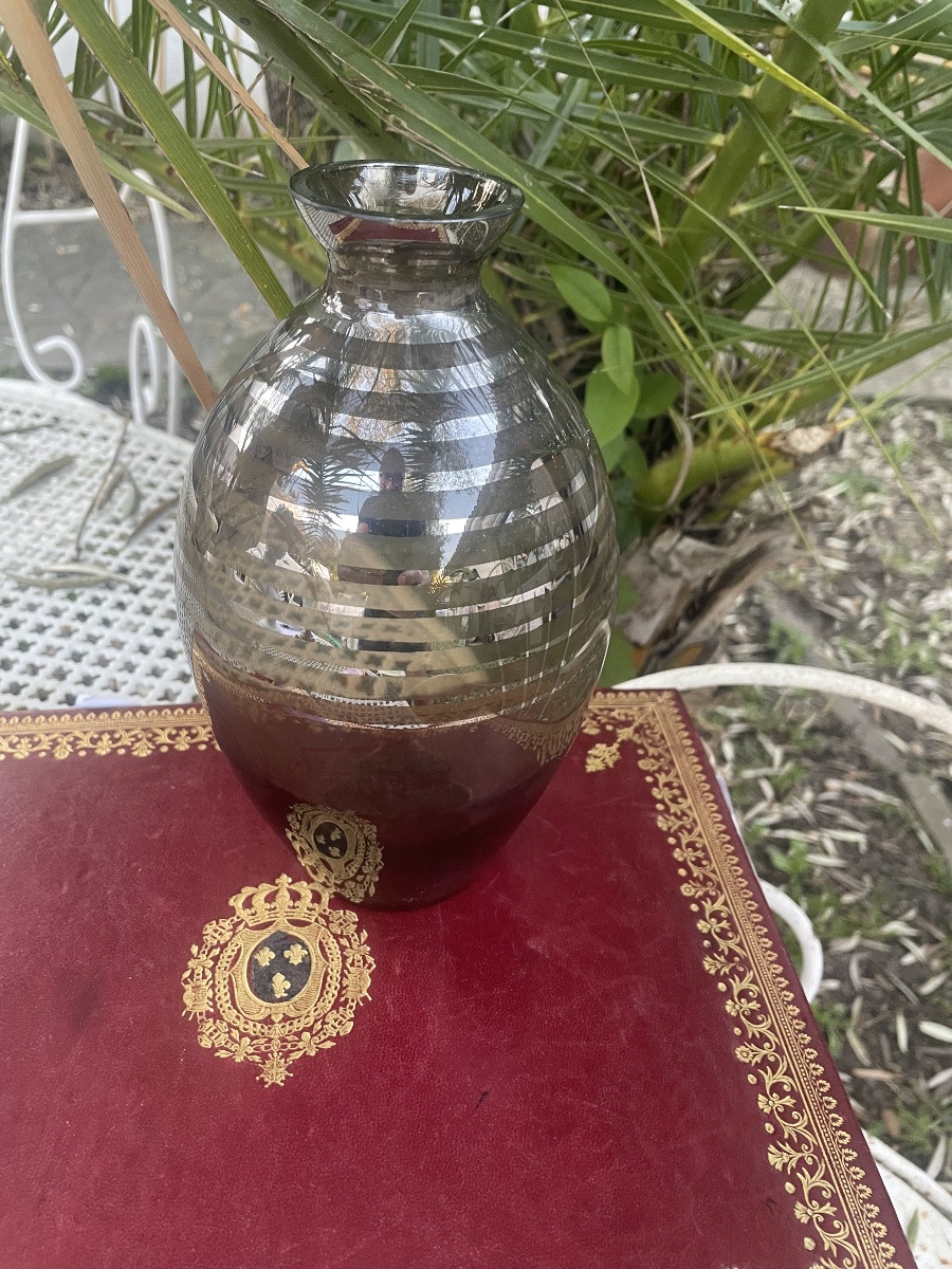 Vase Verre Art Déco -photo-2