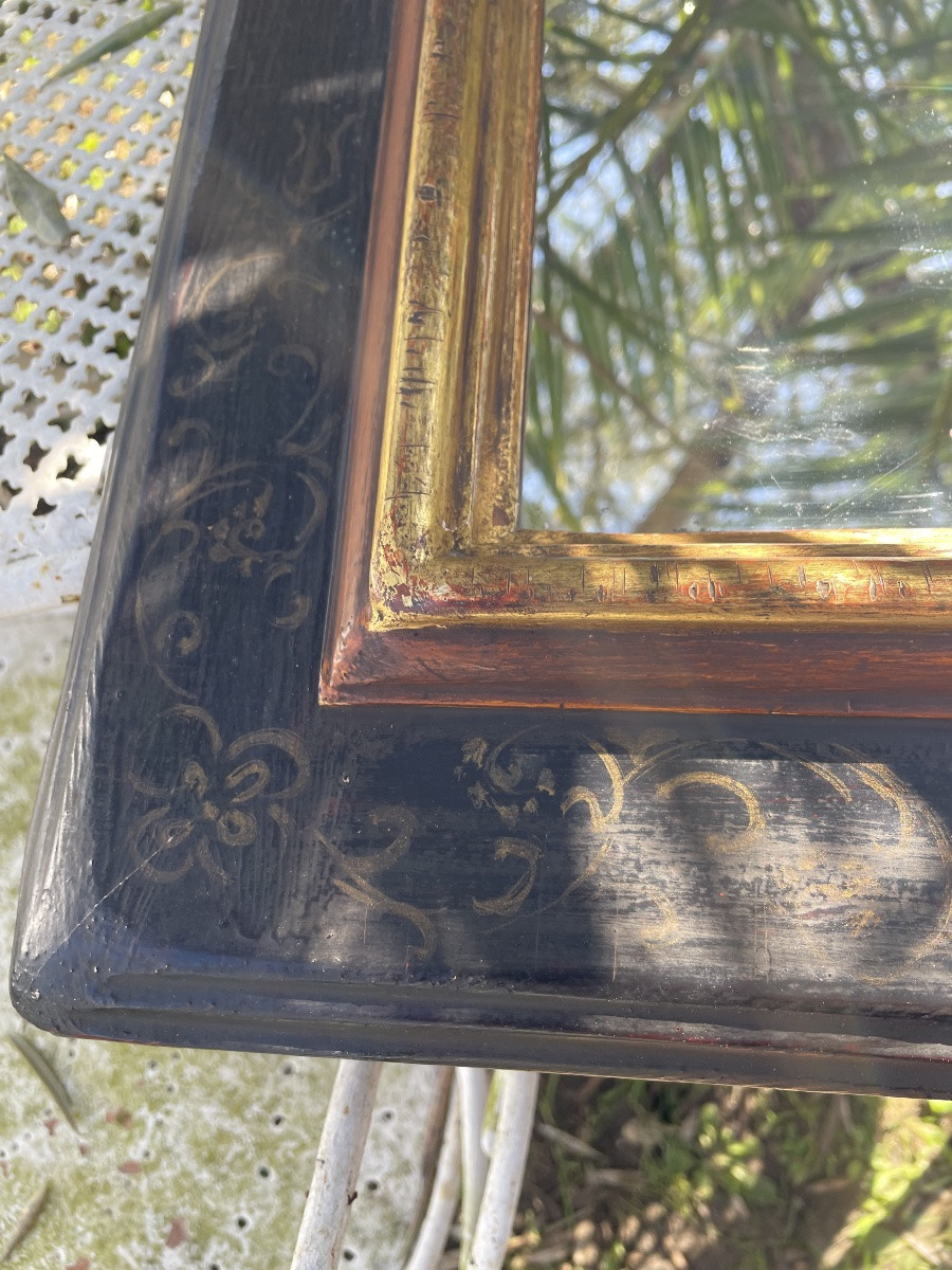 Polychrome Wood Bedroom Mirror -photo-3