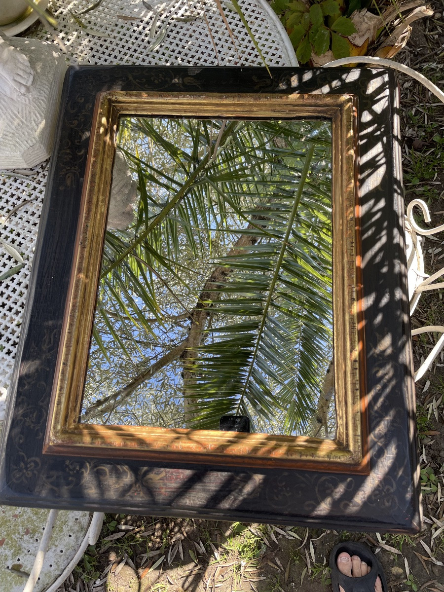 Polychrome Wood Bedroom Mirror -photo-7