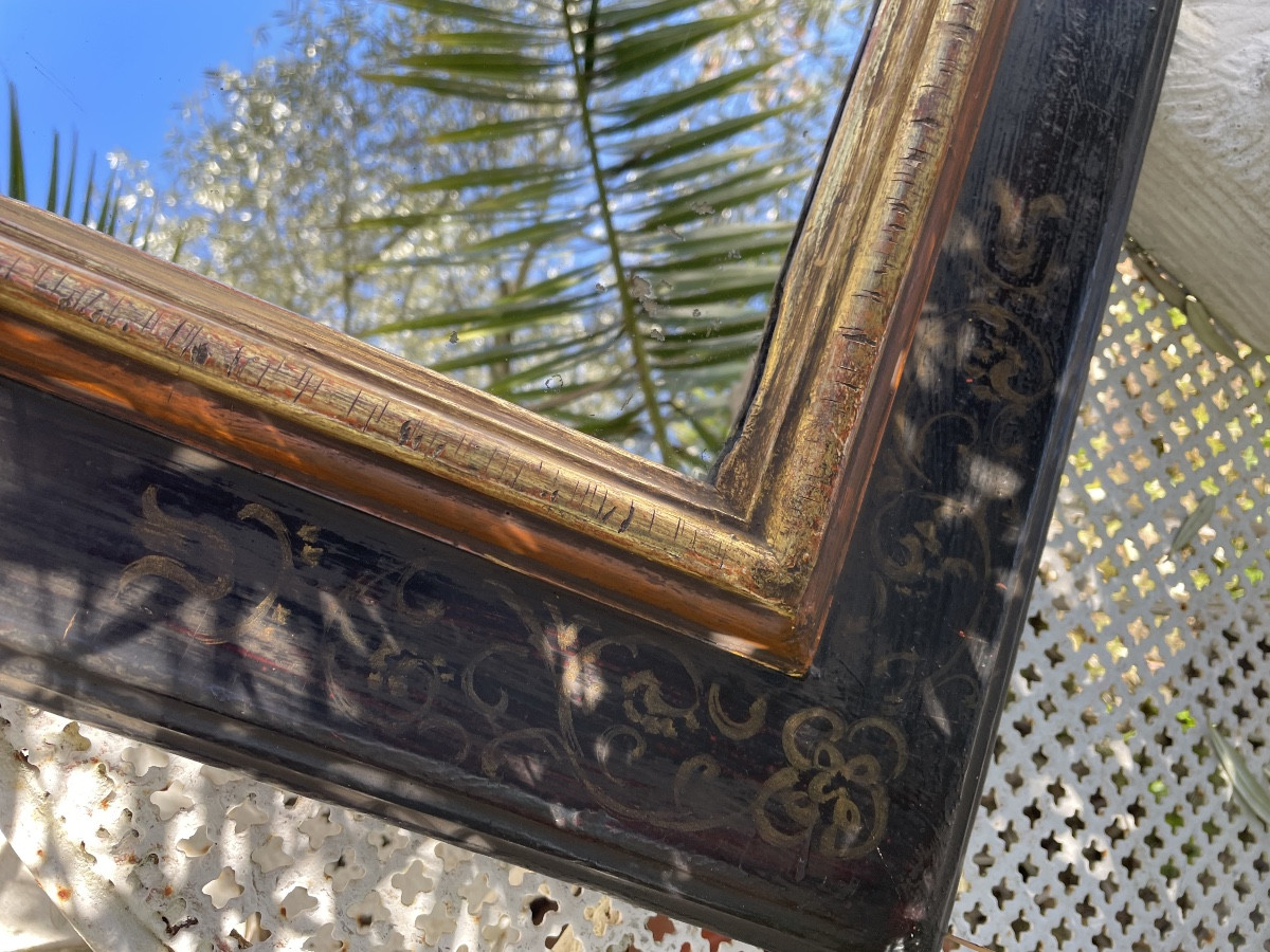 Polychrome Wood Bedroom Mirror 