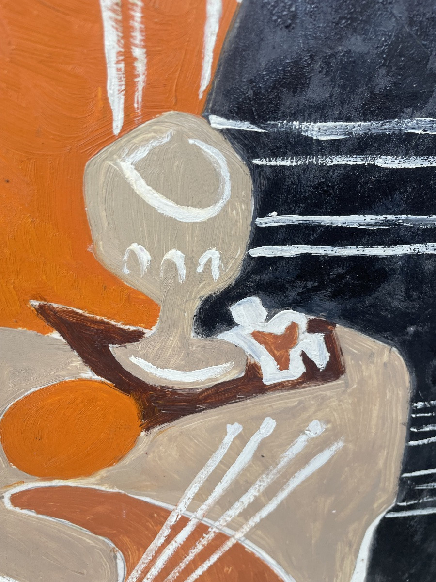 The Painter's Palette And His Green Plant -photo-2