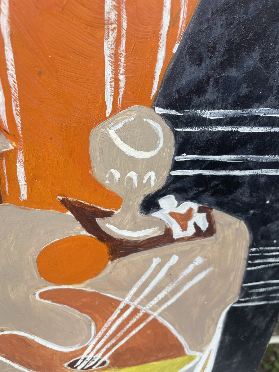 The Painter's Palette And His Green Plant -photo-3