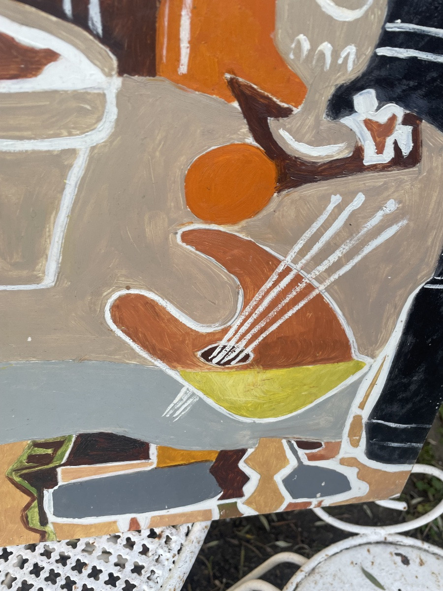 The Painter's Palette And His Green Plant -photo-2