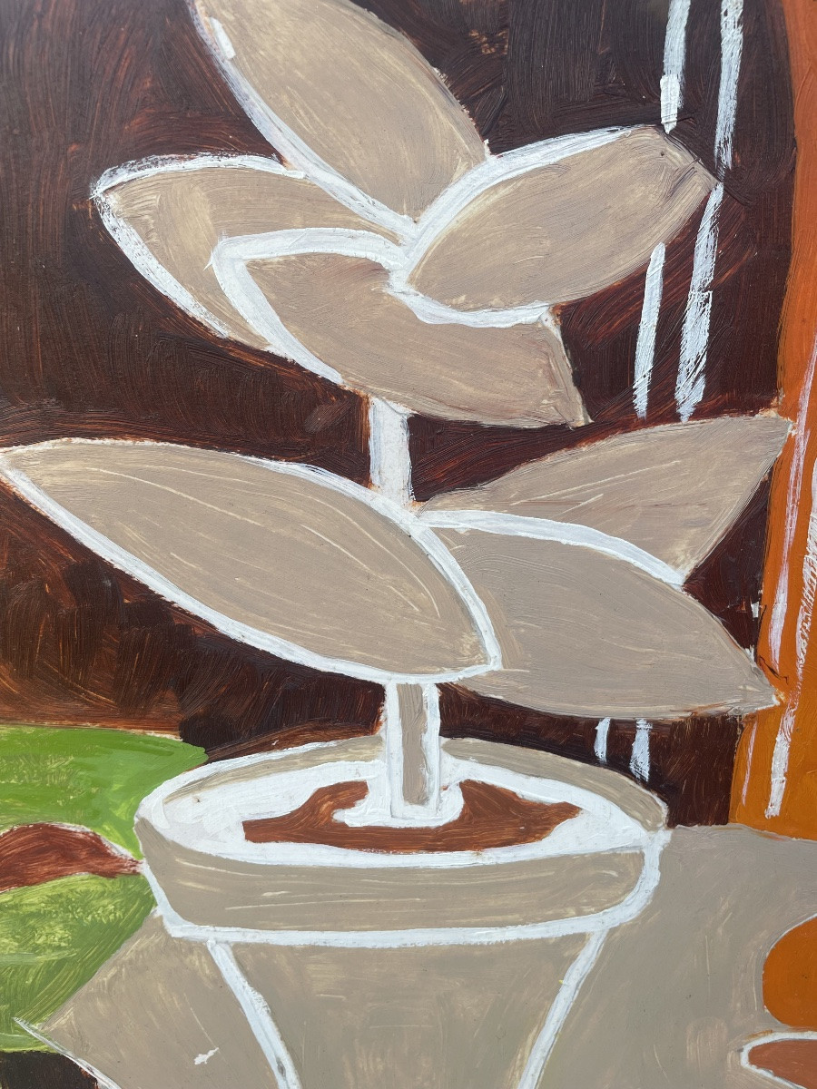 The Painter's Palette And His Green Plant -photo-6