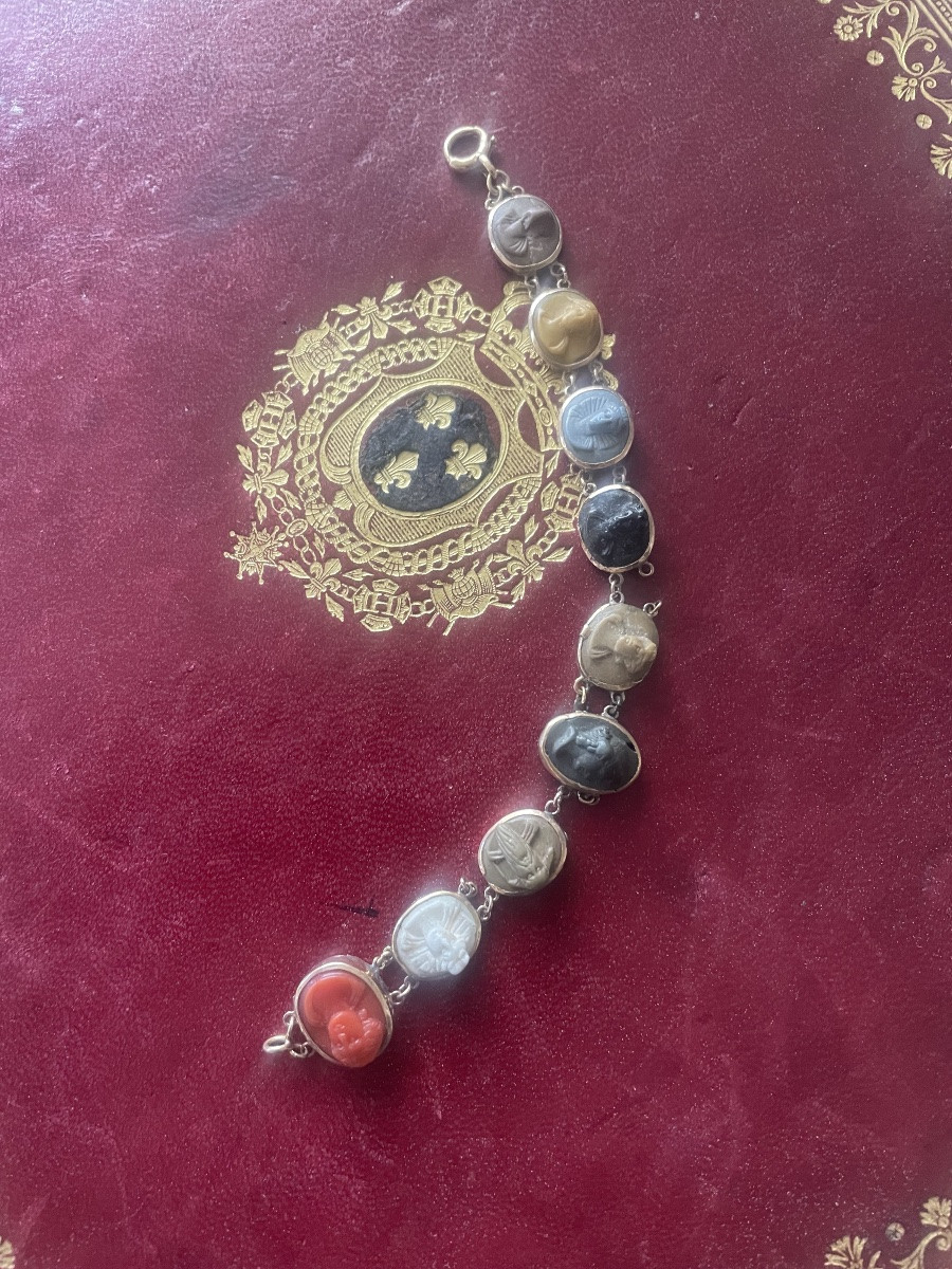 Bracelet Or Et Pierres Dures -photo-3