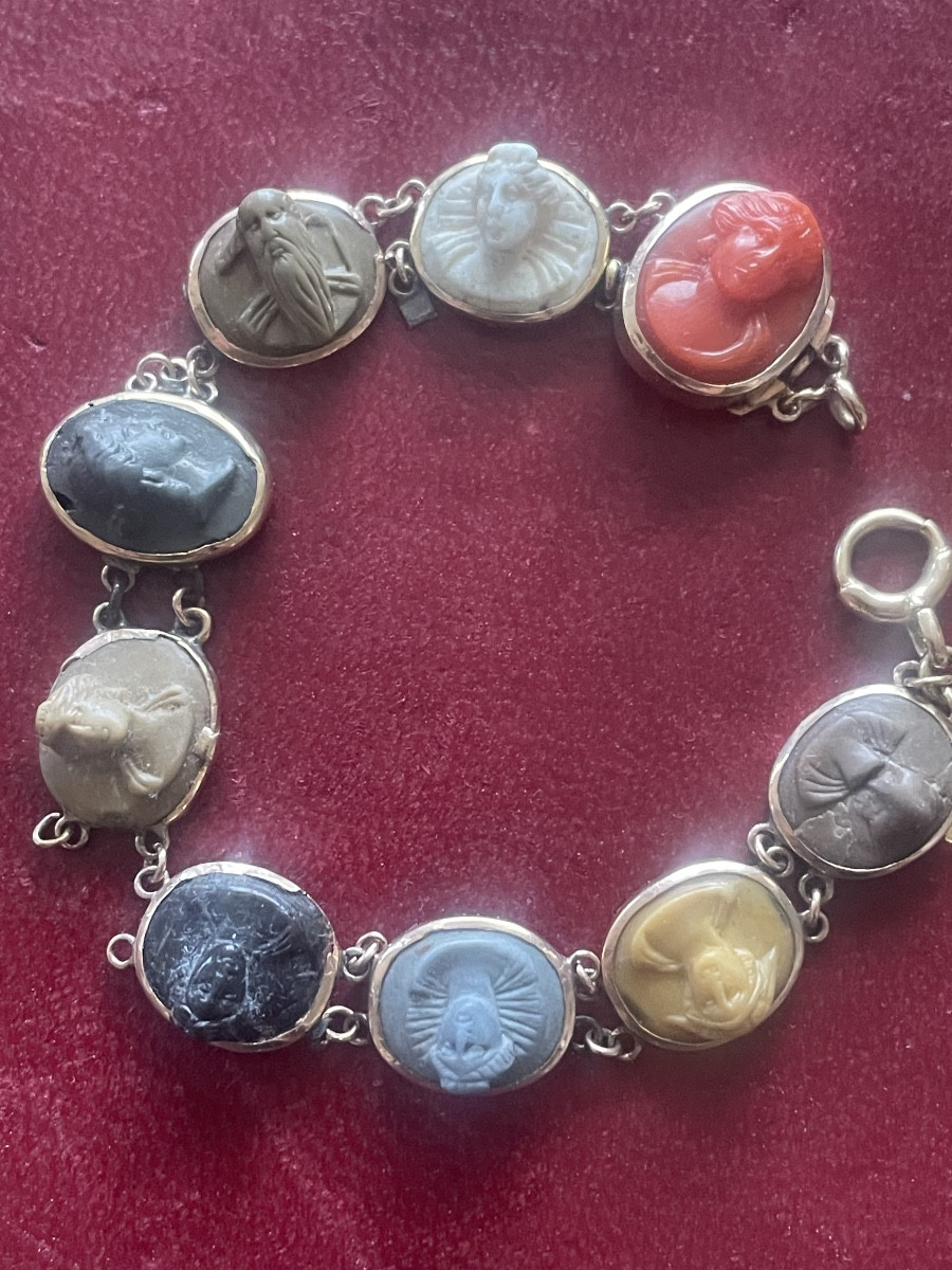 Bracelet Or Et Pierres Dures 