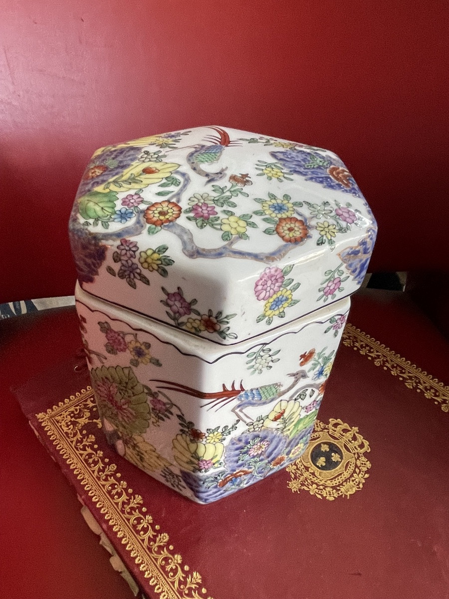 Boîte à Thé Porcelaine Asiatique -photo-2