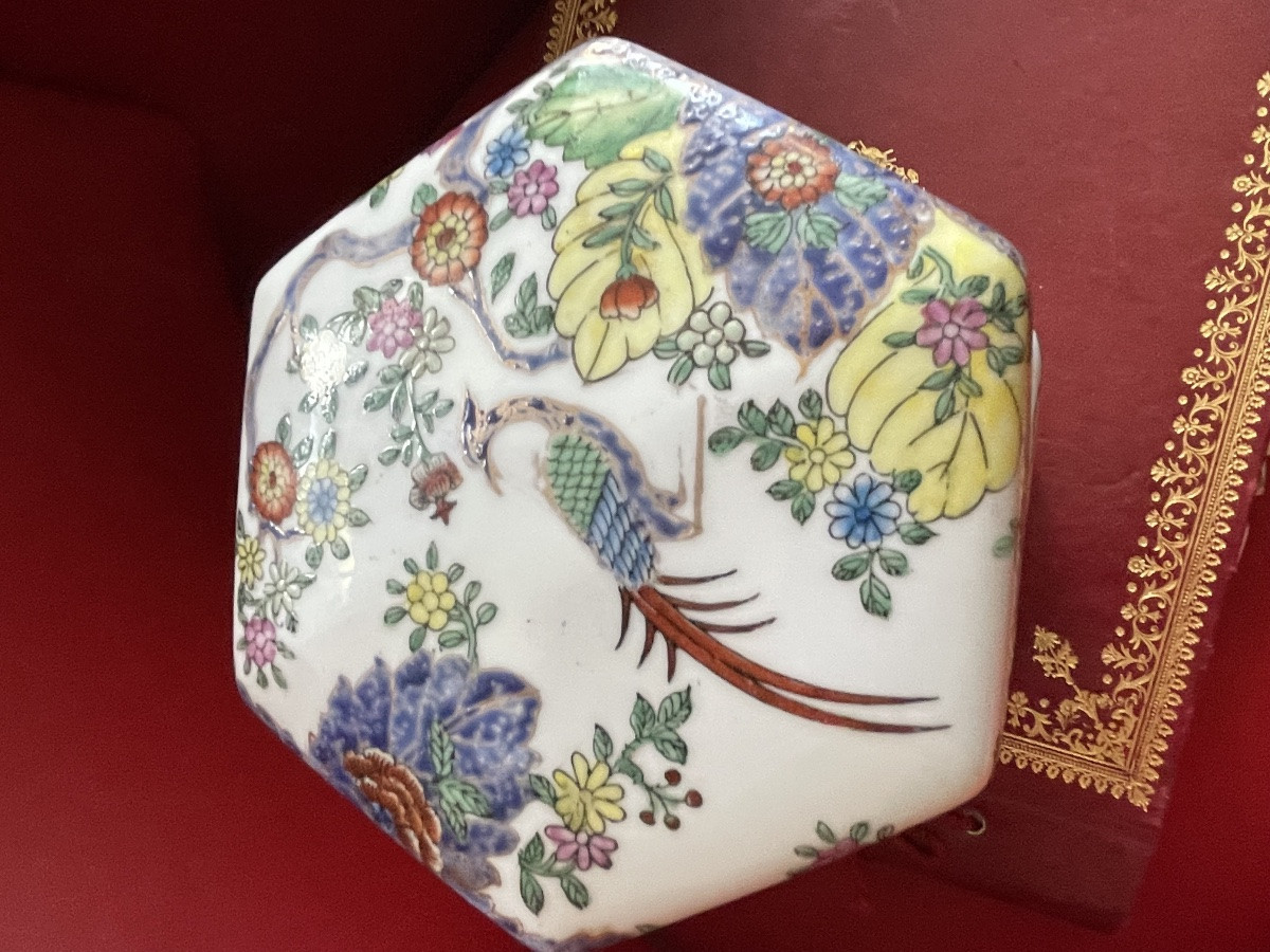 Boîte à Thé Porcelaine Asiatique -photo-4