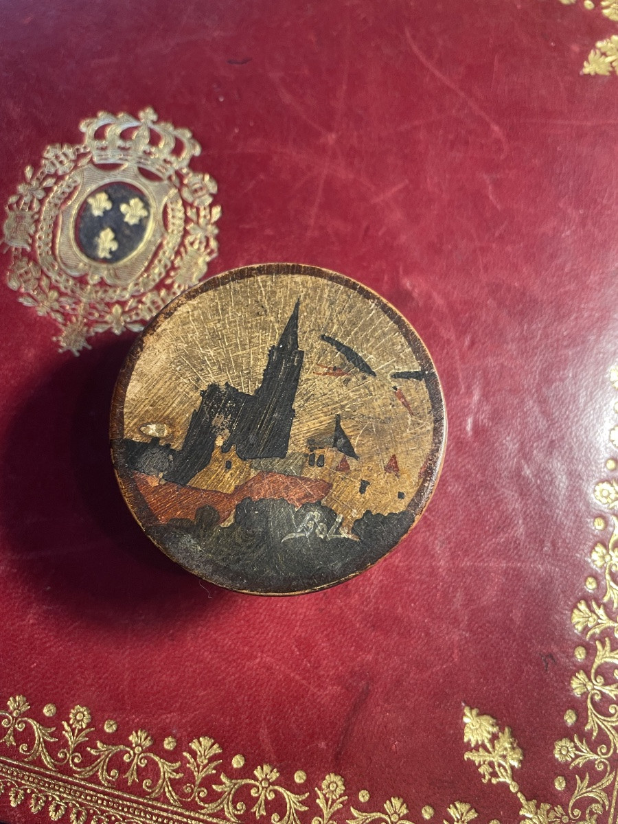 Alsatian Wooden Box With Stork -photo-6