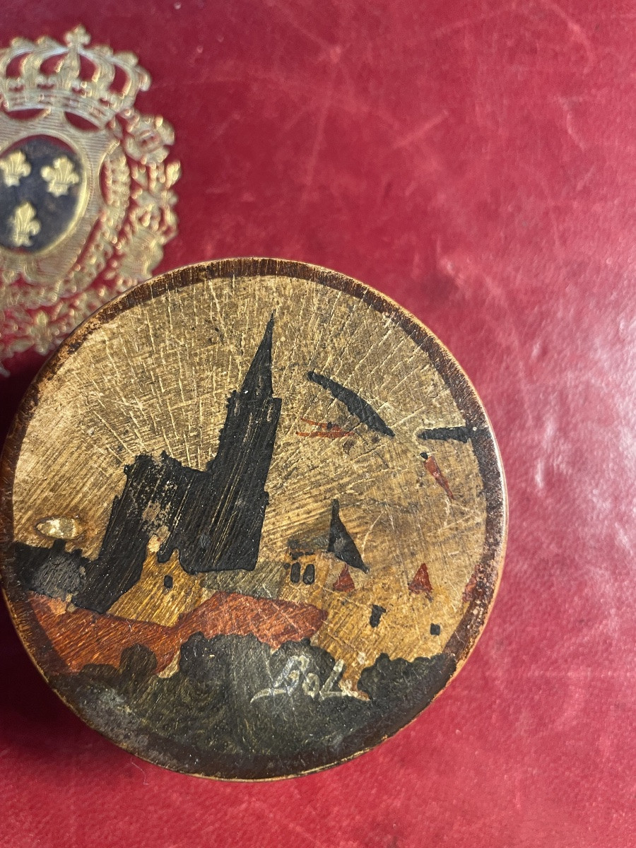 Alsatian Wooden Box With Stork -photo-7