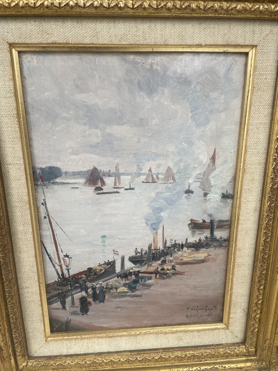 The Port Of Dudrecht By Fernand Legoud Gérard -photo-4