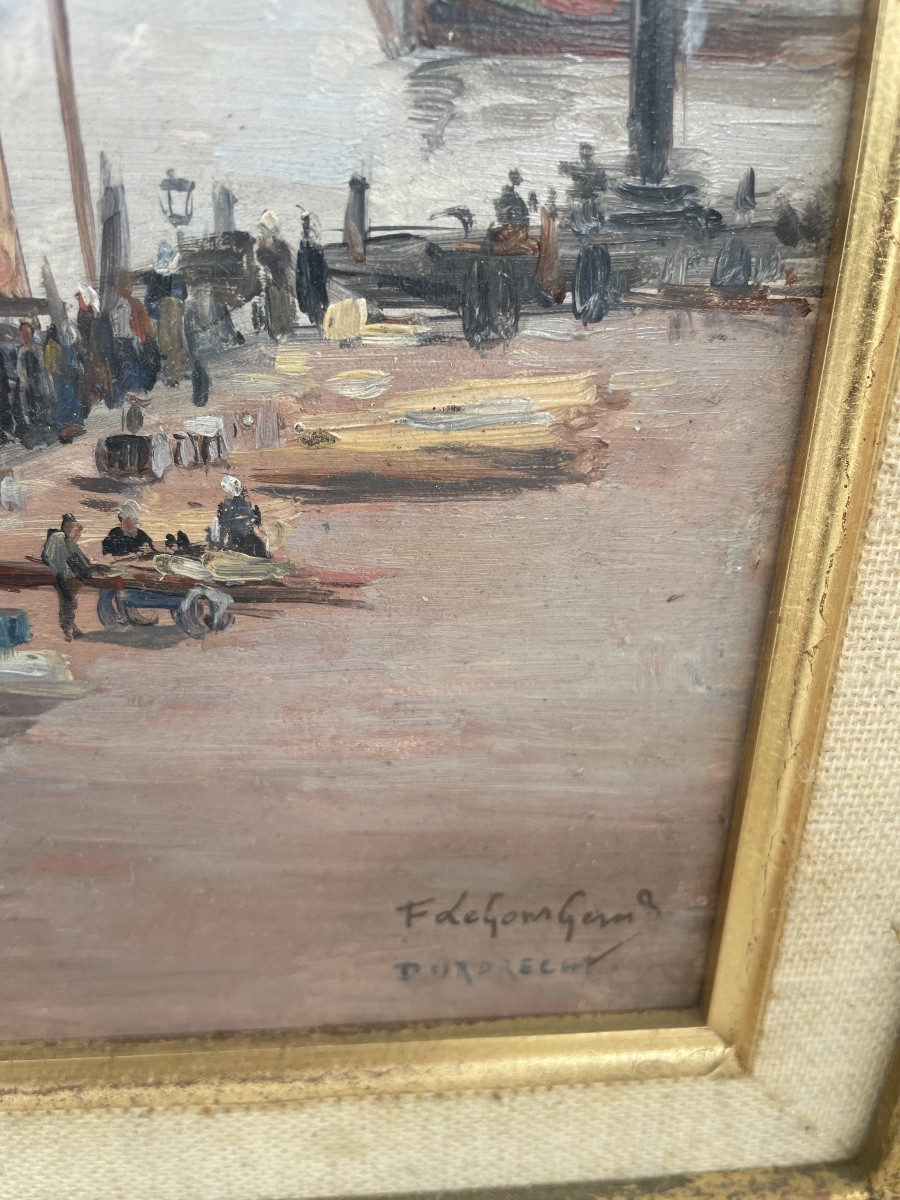 The Port Of Dudrecht By Fernand Legoud Gérard 