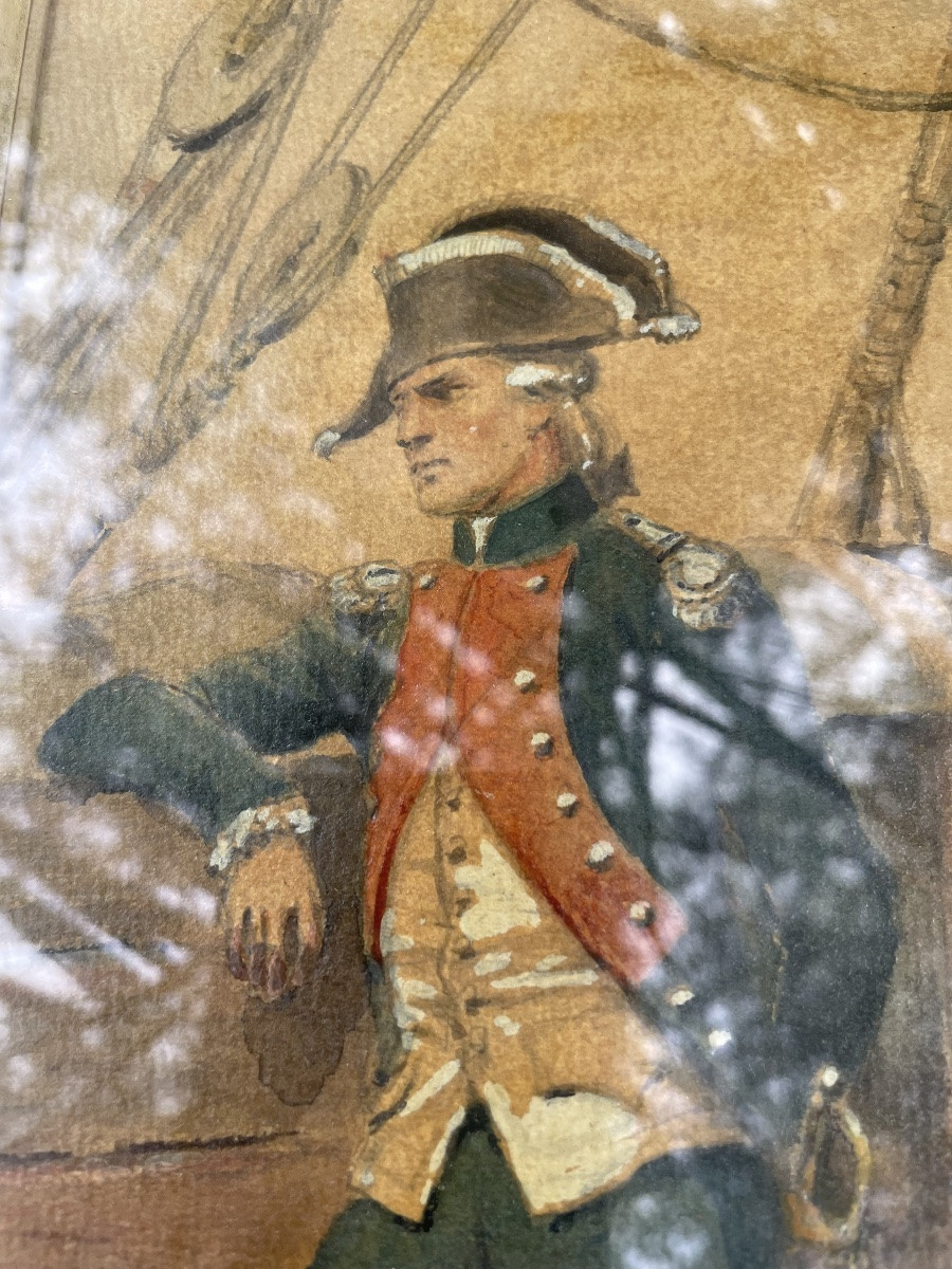 Watercolor Of An Officer By édouard Détaille -photo-4