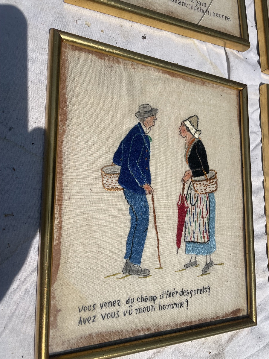 Série de tableaux brodés -photo-1