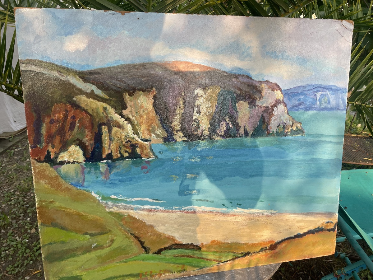 Les falaises et la mer 