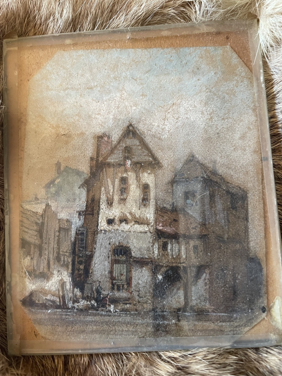 Bord de rivière et lavandière 