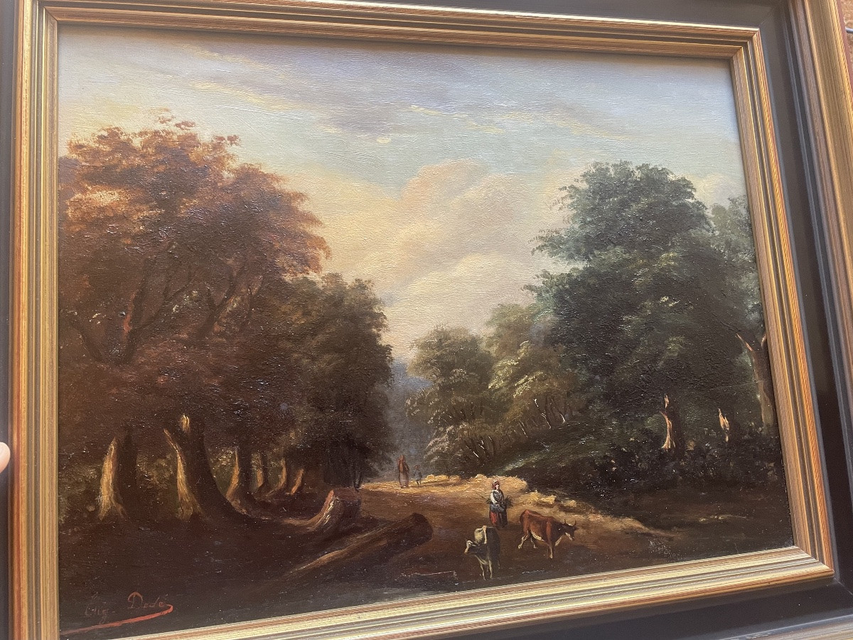 Tableau de l’école de barbizon de Eug .Dédé -photo-3