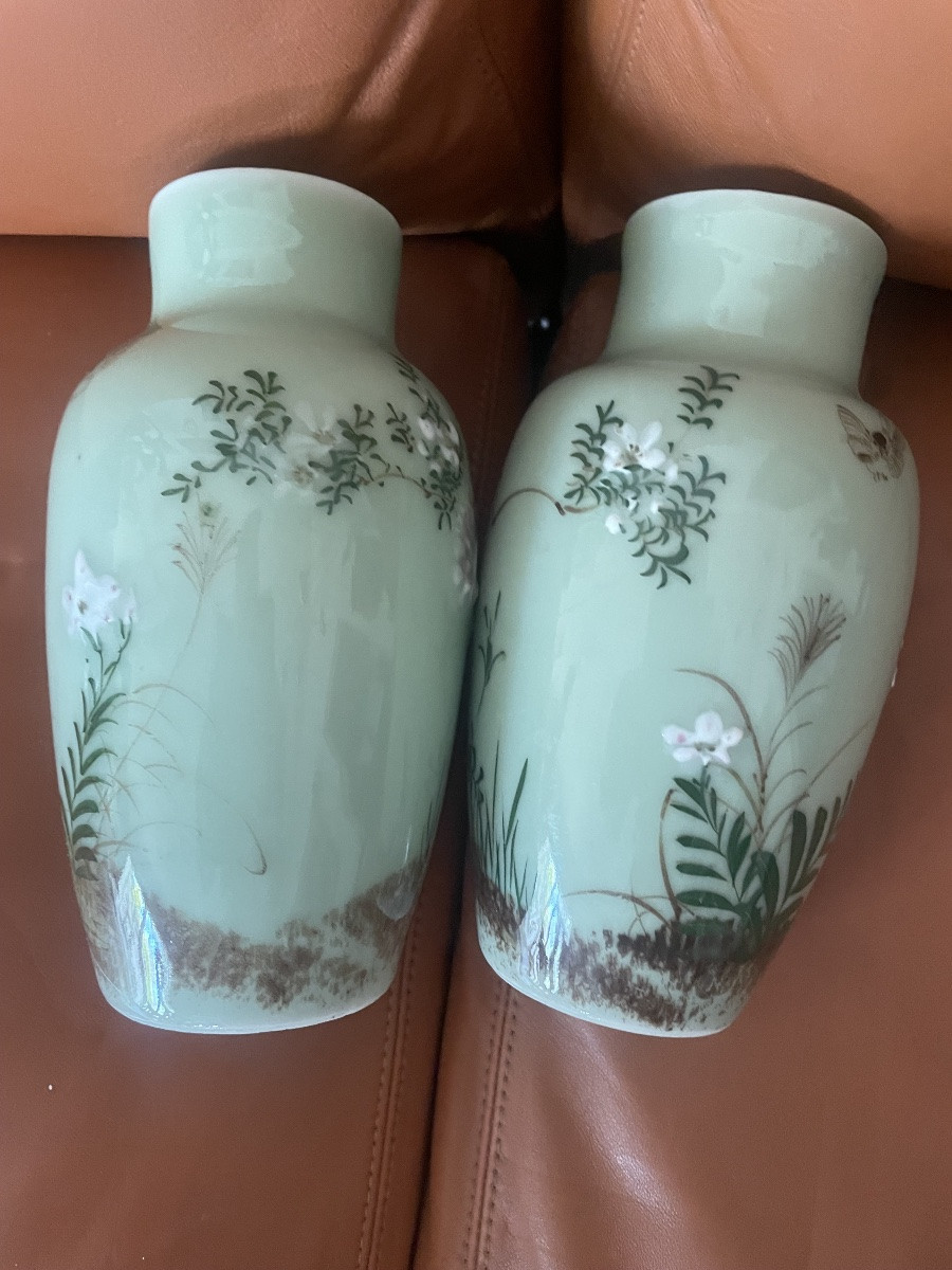 Paire de vases porcelaine chinois -photo-2