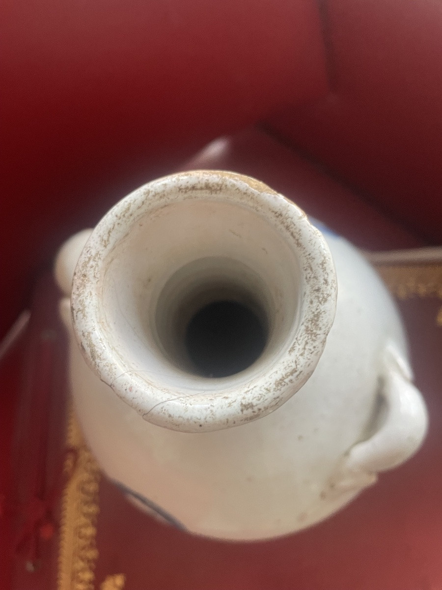 18th Century Earthenware Flask With Two Handles -photo-4
