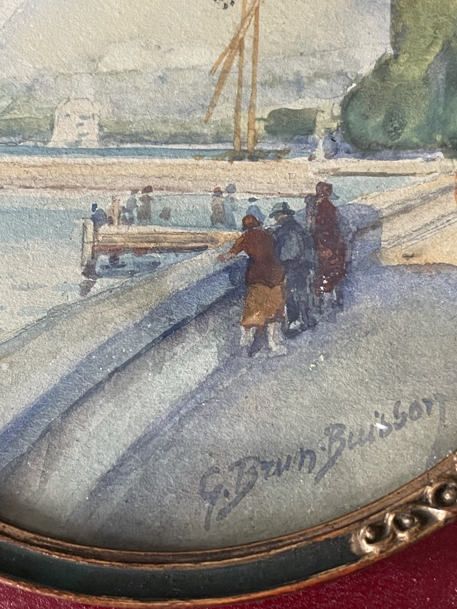 Quai et promeneurs de Brun -Buisson -photo-1