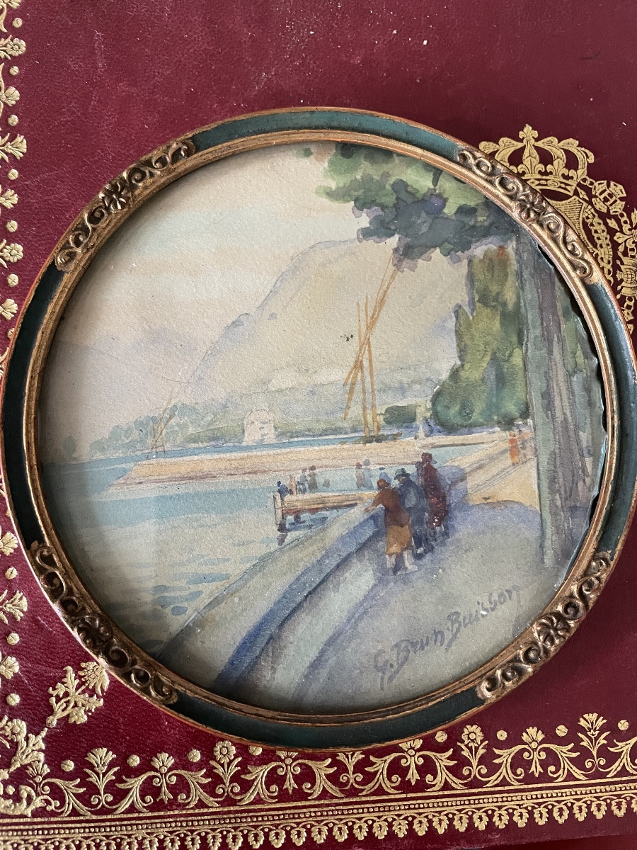 Quai et promeneurs de Brun -Buisson 