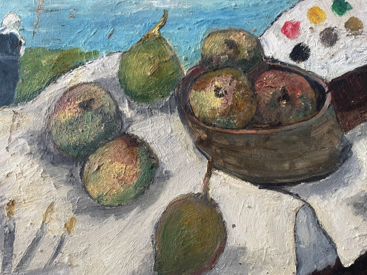 Breton, Painter's Palette And Fruits From Etchevery -photo-2