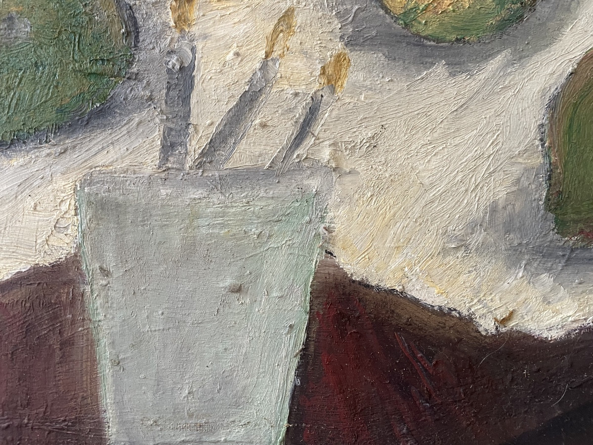 Breton, Painter's Palette And Fruits From Etchevery 