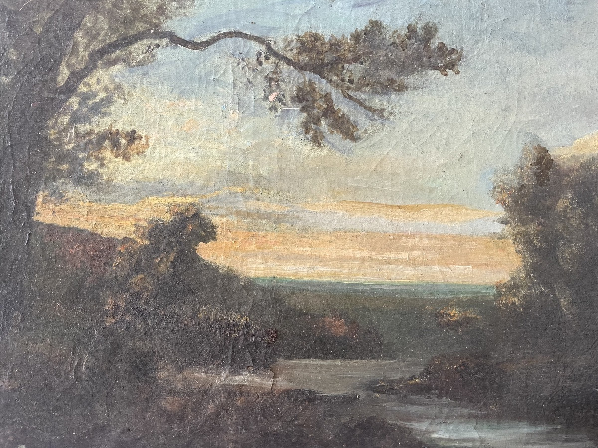 River And Sea Landscape By Louis Auguste Auguin -photo-5