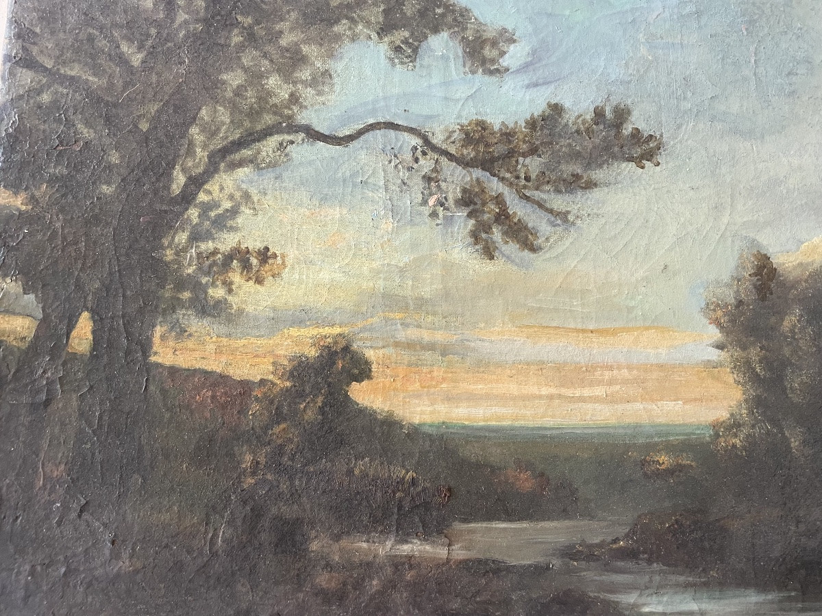 River And Sea Landscape By Louis Auguste Auguin -photo-7