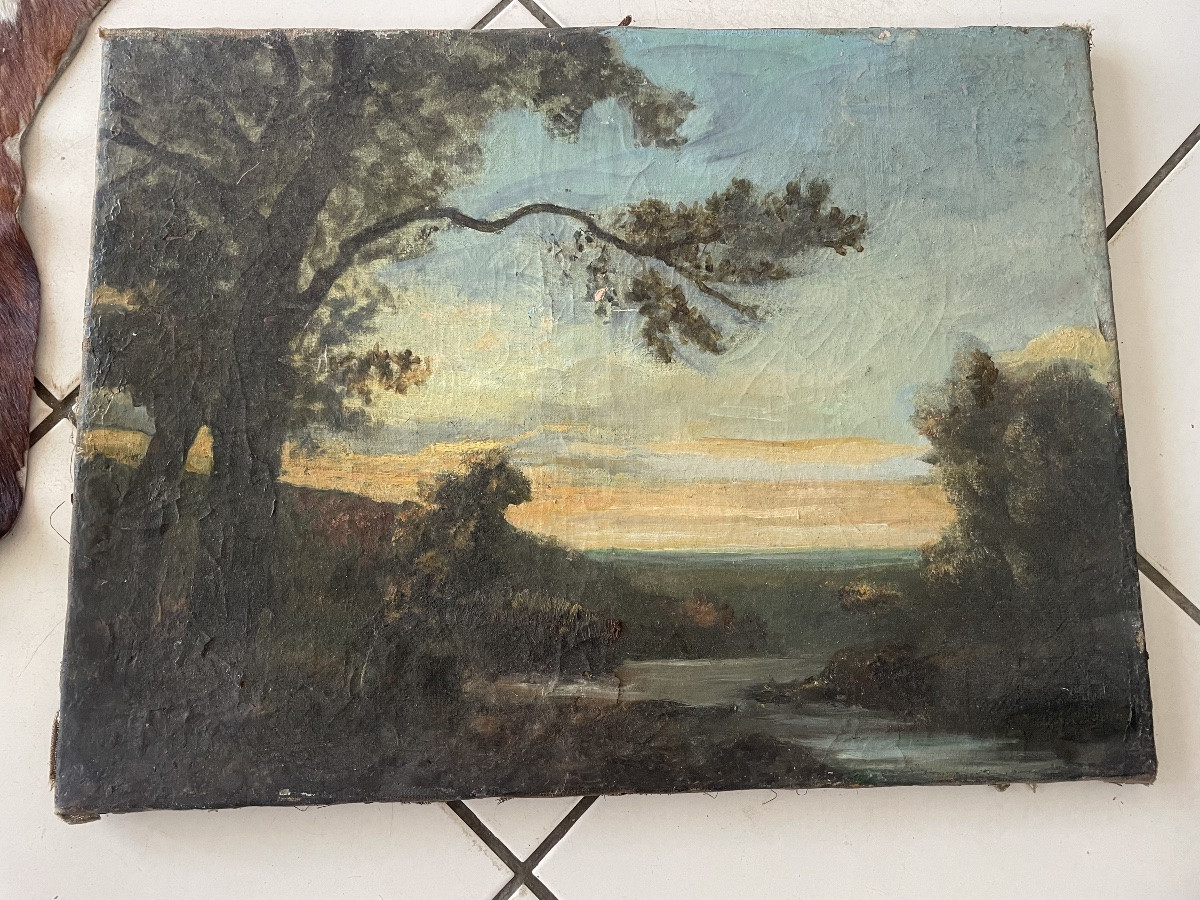 River And Sea Landscape By Louis Auguste Auguin -photo-8