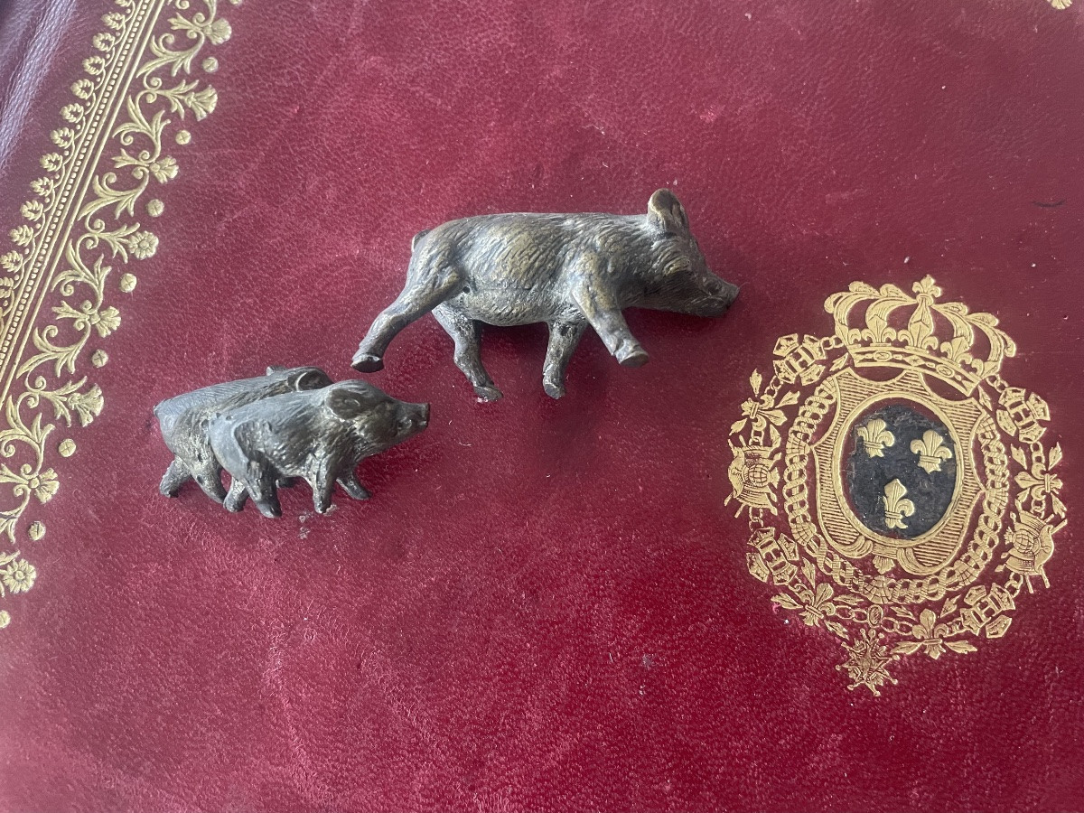 Laie et ses petits bronze de vienne -photo-3
