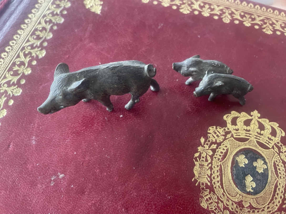 Laie et ses petits bronze de vienne -photo-1
