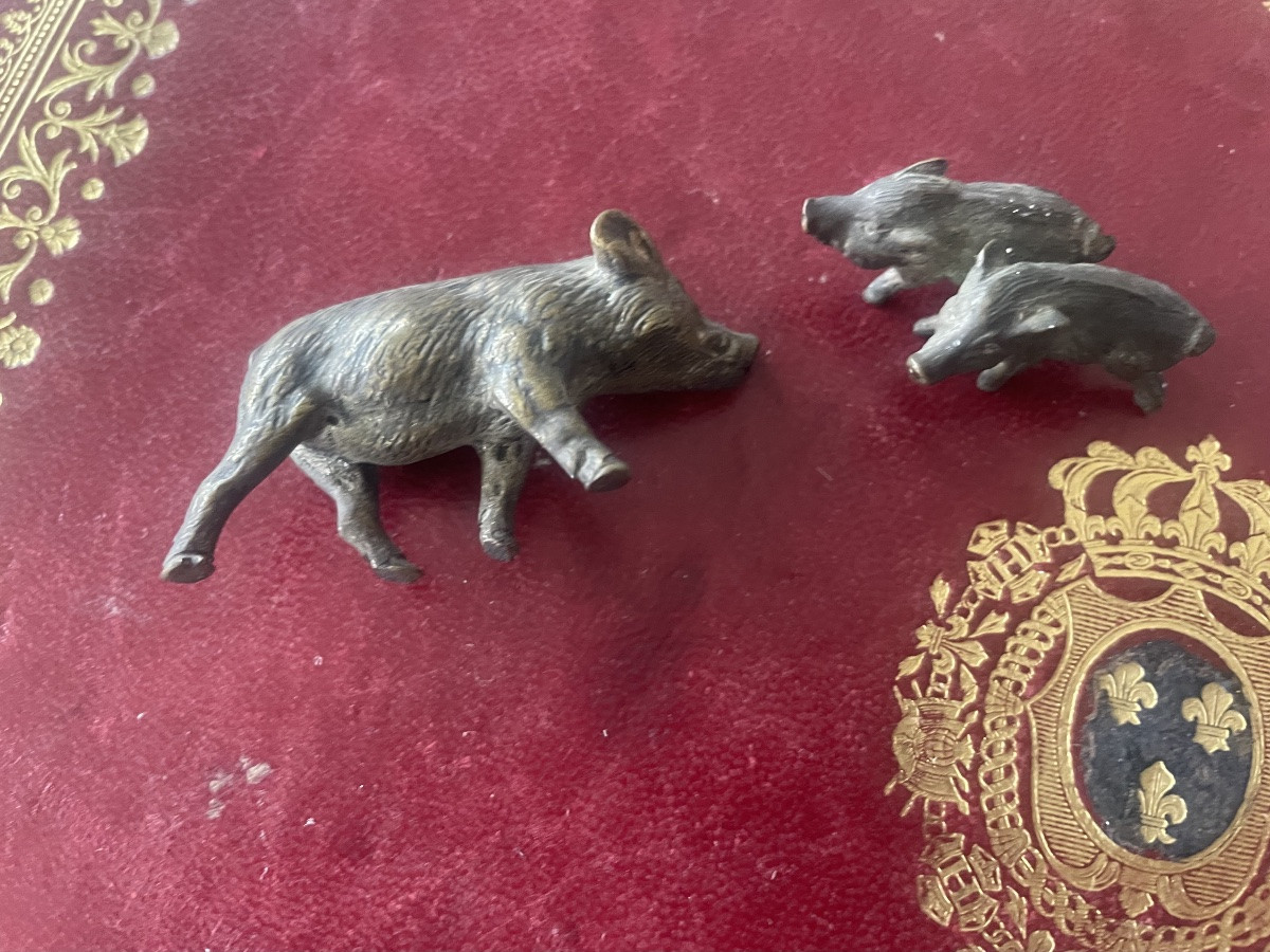 Laie et ses petits bronze de vienne -photo-2