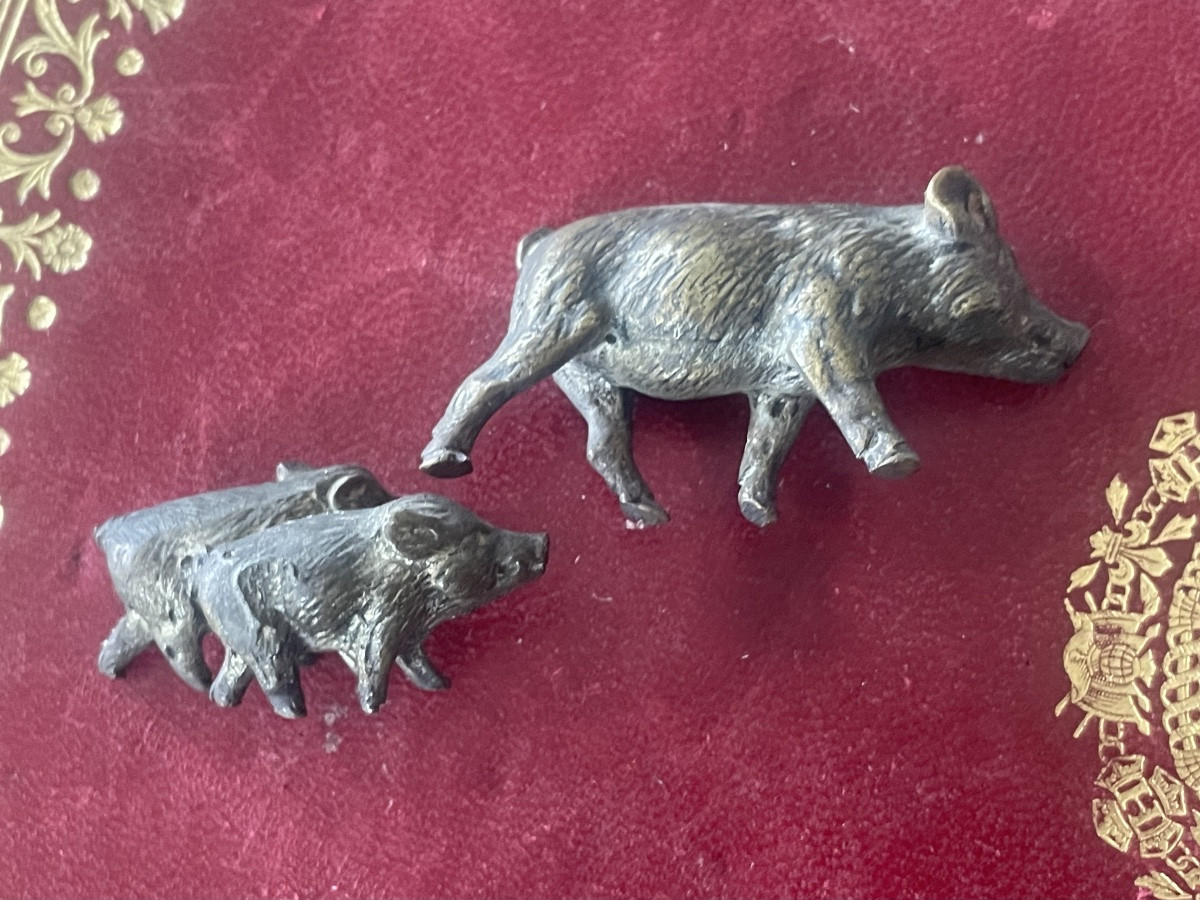 Laie et ses petits bronze de vienne -photo-7