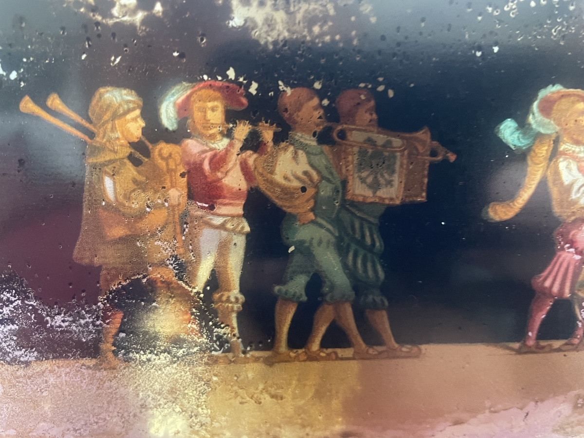 Plaque fixé sous verre  les saltimbanques -photo-3