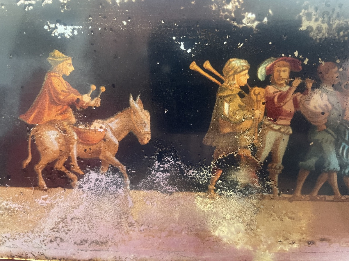 Plaque fixé sous verre  les saltimbanques -photo-4