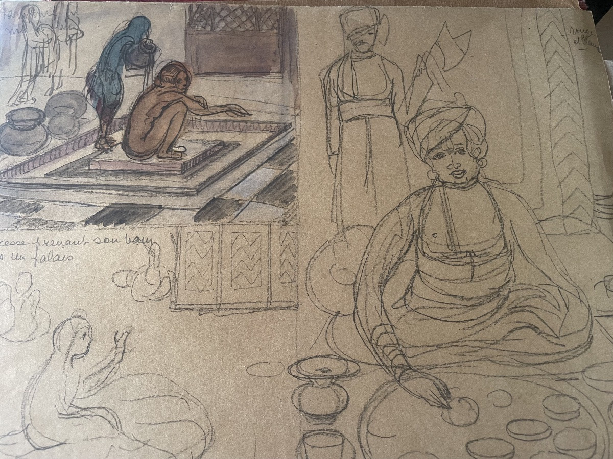 Preparatory Watercolor Drawing -photo-2